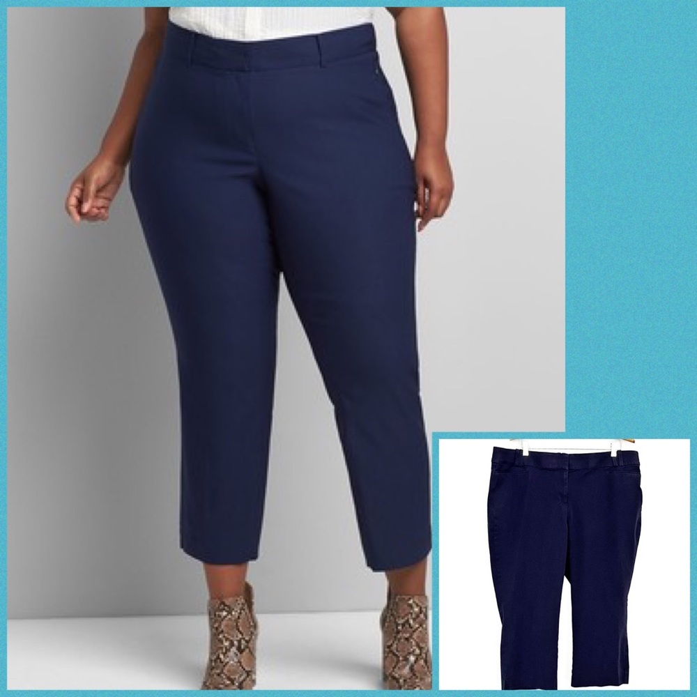 Lane Bryant “the Allie” Navy Copped Pants